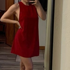 Red shift dress